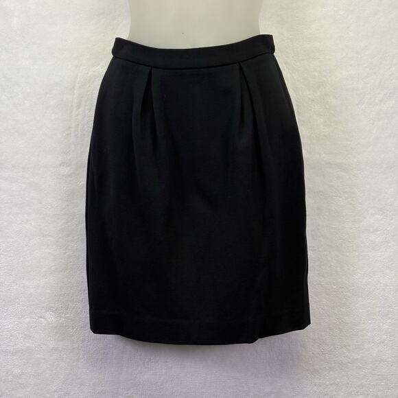 Banana Republic Structured Knee Length Pencil Skirt Black Size 2 Suit Separate - Picture 1 of 11
